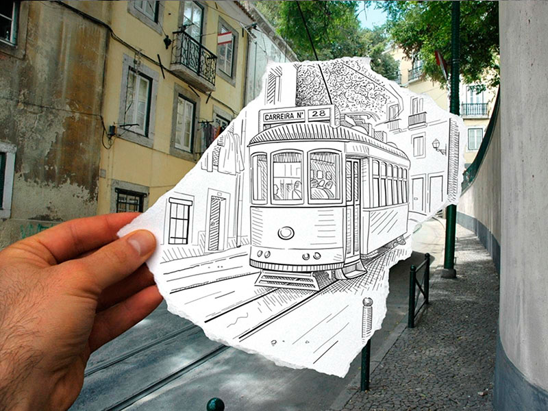  Нарисованный трамвай 